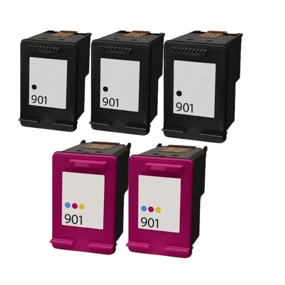 Pakke Sæt Hp 901     Sort    Farver  Kompatible  84 Ml