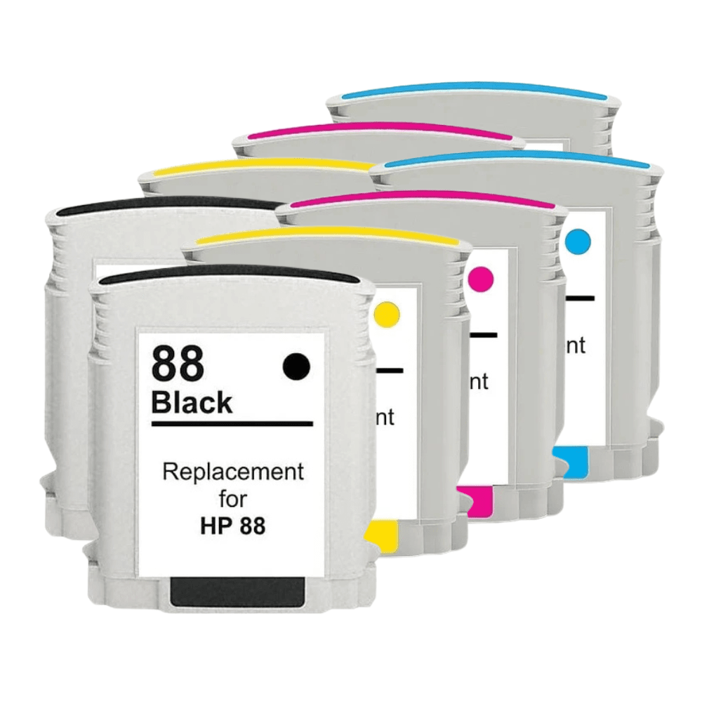 Pakke Sæt Hp 88 2x4 Farver Bk- - - Alternativ 282 Ml Copy