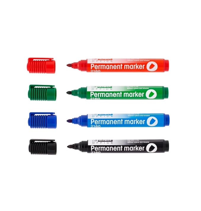 Permanent Marker Sæt Med   Stk  Rund Spids  -3mm