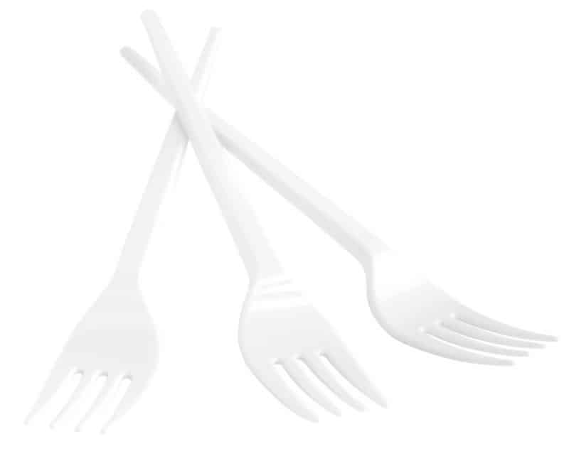 Plastgaffel Genanvendelig 17 Cm 100 Stk