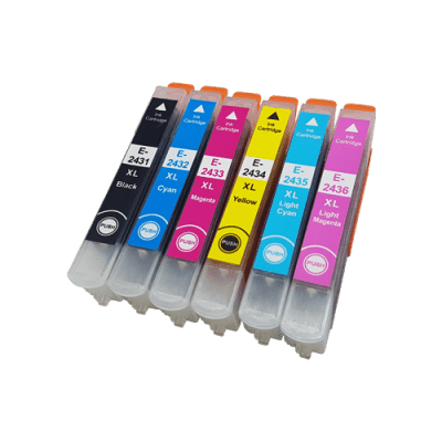 Rabatpakke Epson 24    Farver Bk- - - -lc-lm Blækpatroner Kompatibel 24  65ml