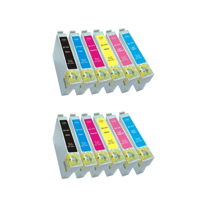 Rabatpakke Epson 807 12 Farver     Bk- - - -lc-lm Kompatibel 807 150ml  -c13t08074011