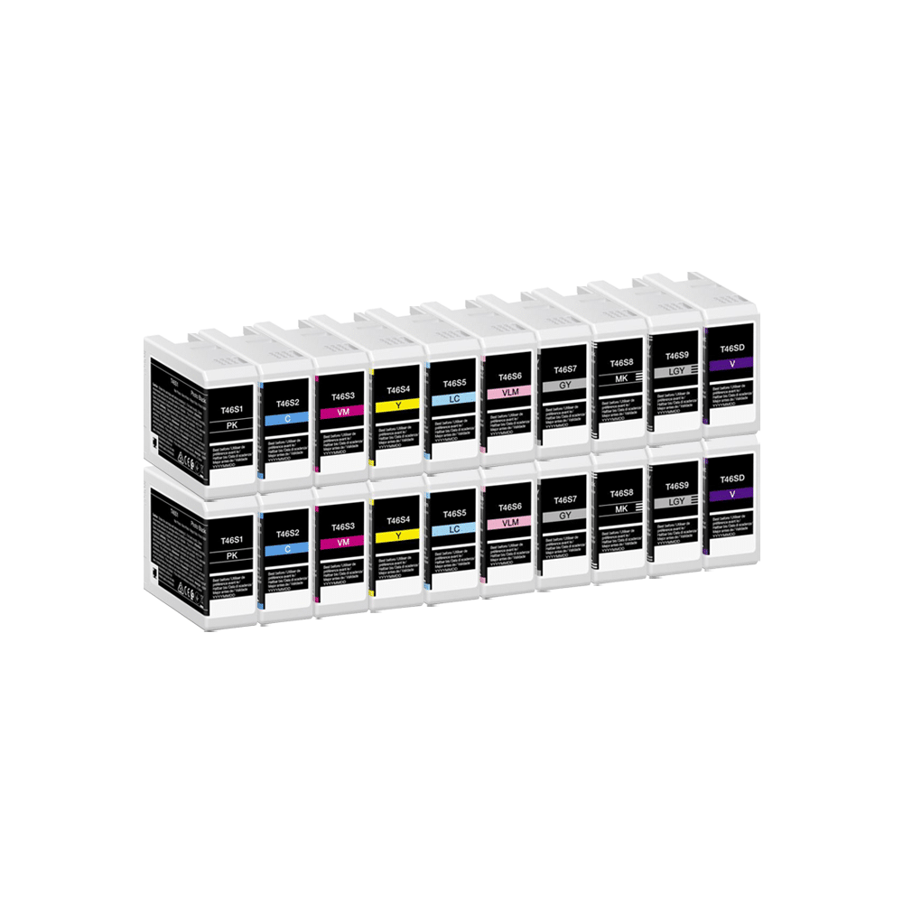 Rabatpakke Epson T46s     Pbk- - - -lc-lm- -mbk-lg-  20 Stk  Blækpatron Kompatibel C13t46s100-c13t46sd00  -c13t46s100-c13t46sd00