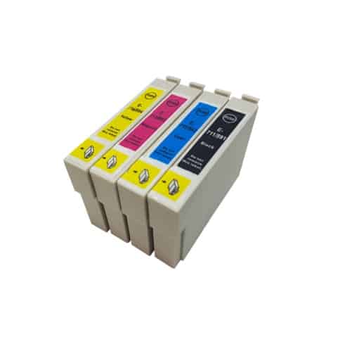 Rabatpakke Epson T0711 T0714     Bk- - -  Kompatibel T0711 48ml
