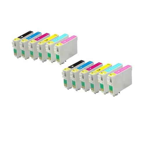 Rabatpakke Epson T0791 T0796       Farver  Blækpatroner Kompatibel T0791 180ml