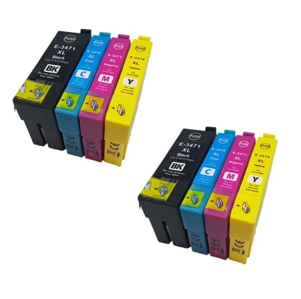 Rabatpakke Epson 34        Farver Bk- - -  Blækpatroner Kompatibel 34  168ml