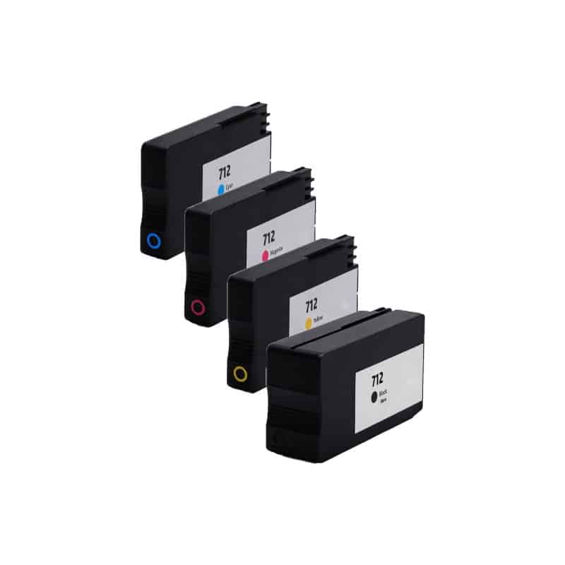 Rabatpakke Hp 712   Farver Bk- - -  Blækpatroner Kompatibel 712  125ml