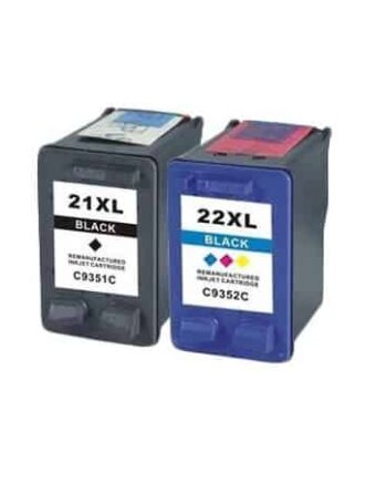 Rabatpakke Hp 21    22  Sort   Farve   Stk  Blækpatroner Kompatibel 21  36ml