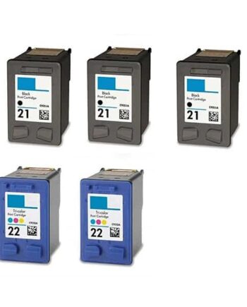 Rabatpakke Hp 21    22  Sort Farve     Sort     Farve Kompatibel 21  90ml