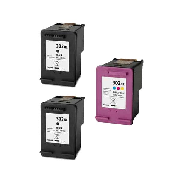 Rabatpakke Hp 303      Sort     Farve  -pak Kompatibel T6n04ae 34ml