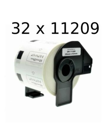 Rabatpakke 32 Stk Brother Dk11209 Adresseetiketter Kompatibel 800 Stk 29   62mm