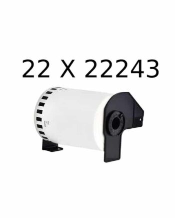 Rabatpakke 22 Stk Brother Dk22243 Kontinuerlige Papirtape Etiketter Kompatibel 10 2cm   30 5m