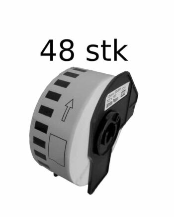 Rabatpakke 48 Stk Brother Dk22214 Rulle Etiketter Kompatibel 12mm   30 48m
