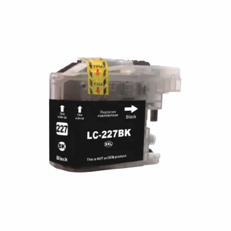 Brother Lc227 Bk Sort Blækpatron Kompatibel Lc227 Bk 1200 Sider