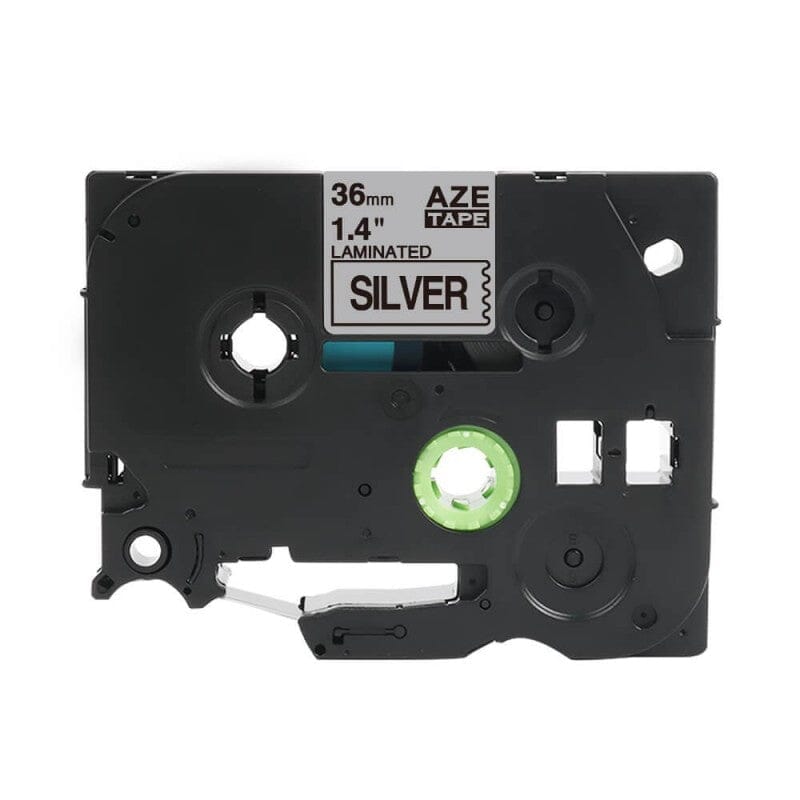 Brother Tze961 Tape Sort Tekst På Sølv Tape  36mm   8m  Uoriginal