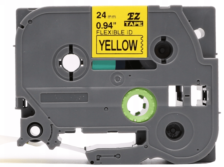 Brother Tzefx651 Tape Sort Tekst På Gul Tape Fleksibel  24mm   8m  Uoriginal