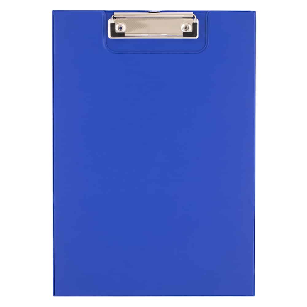 Clipboard A4 Med Forside  Blå Med Klemme