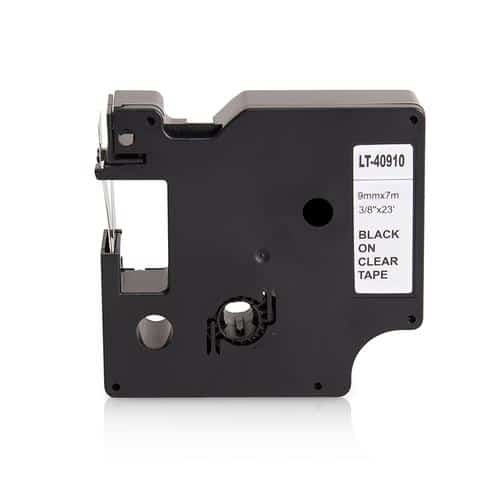 Dymo 40910 D1 Sort På Klar Tape Kompatibel S0720670 9mm   7m