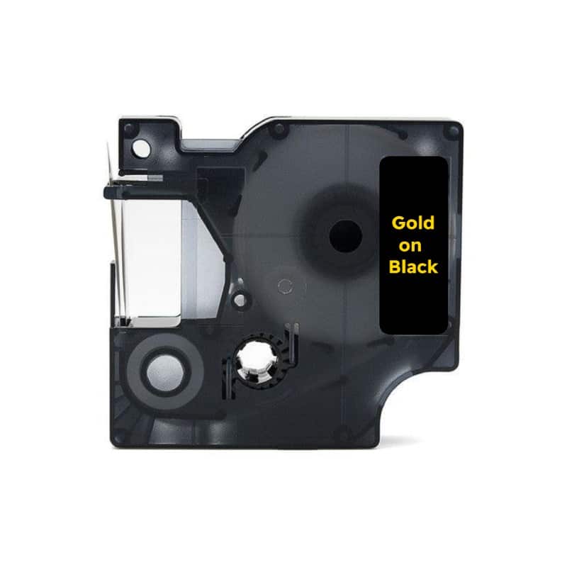 Dymo 53724 Guld På Sort Tape Kompatibel S0721010 24mm   7m