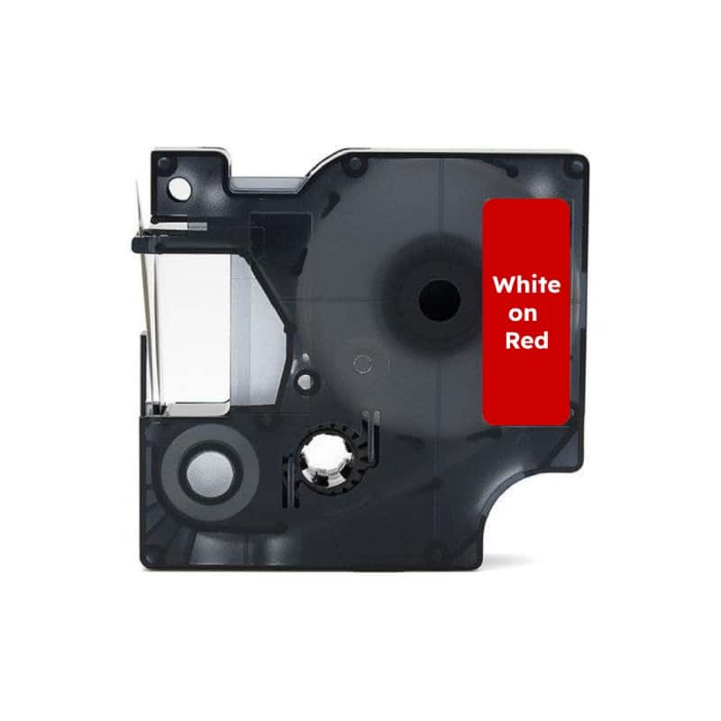 Dymo 45817 Hvid På Rød Tape Kompatibel S0720910 19mm   7m