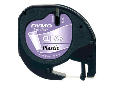 Dymo 12267 Sort På Klar Plastiktape 12 Mm  S0721530 Kompatibel