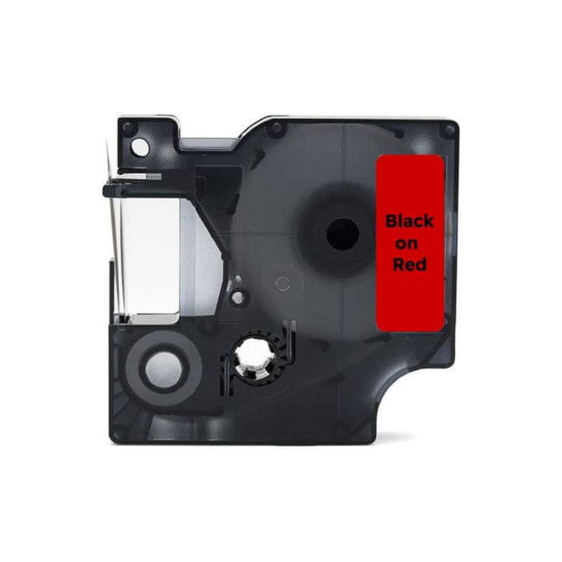 Dymo 53717 Sort På Rød Tape Kompatibel S0720970 24mm   7m