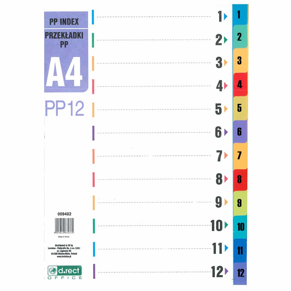 Faneblade Plastik A4  -12