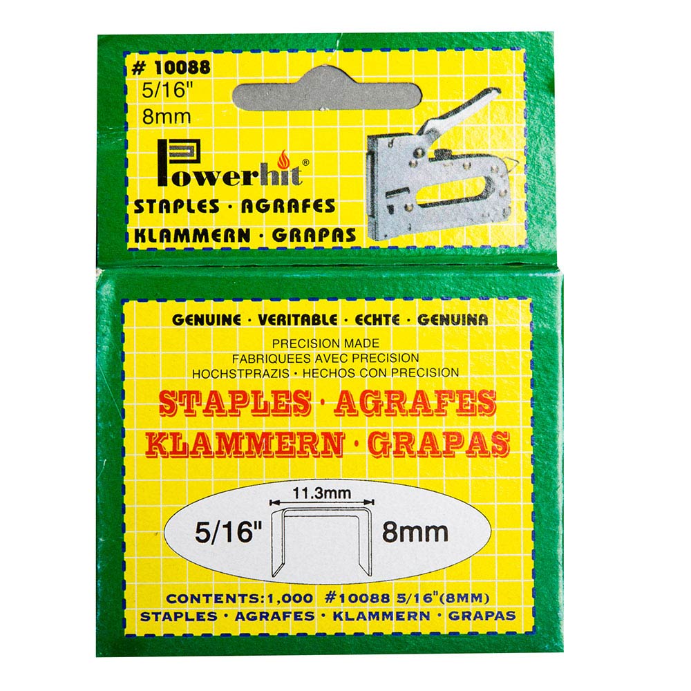 Hæfteklammer 8mm Længde  11 3mm Bredde  1000 Stk