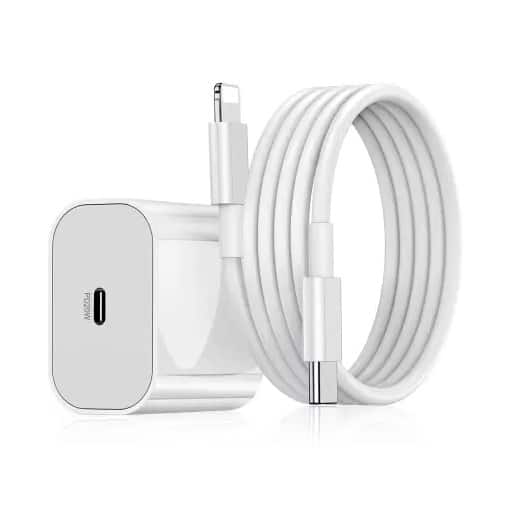 Iphone Oplader 20w  Fast Charger Med Usb-  Til Lightning Kabel