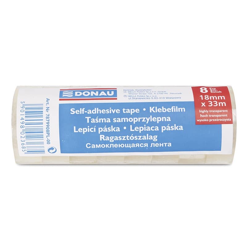 Klar Tape   Stk  18mm   30m 40mic