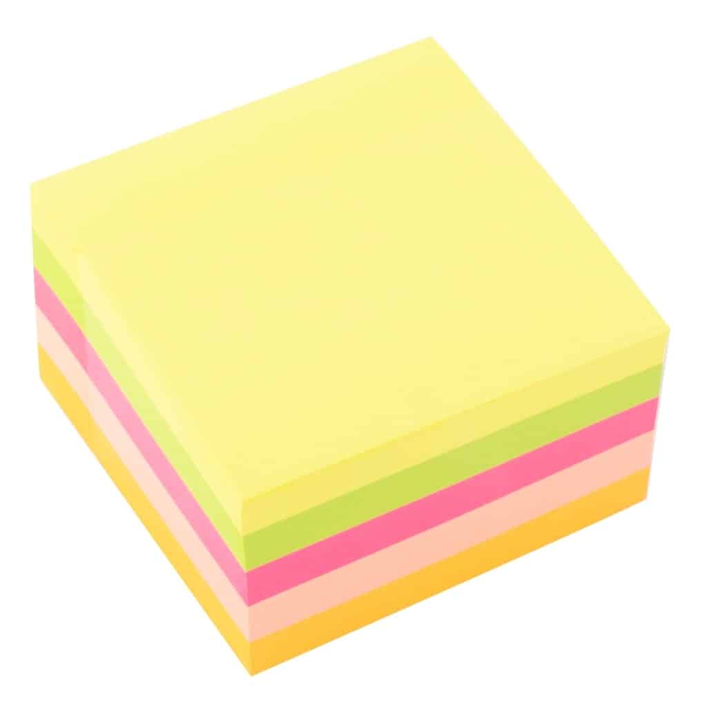Notesblok Alternativ Til Post-it  400 Sider    Neonfarver  76x76mm    Stk