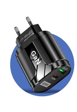 Oplader 65w Super Fast Charger Med Usb-  Og Usb-