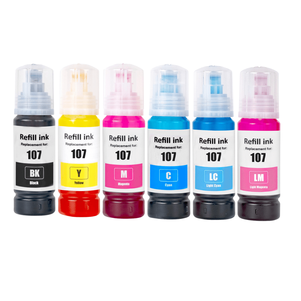 Pakke Sæt Epson 107    Farver Bk- - - -lm-lc  Alternativ  420 Ml