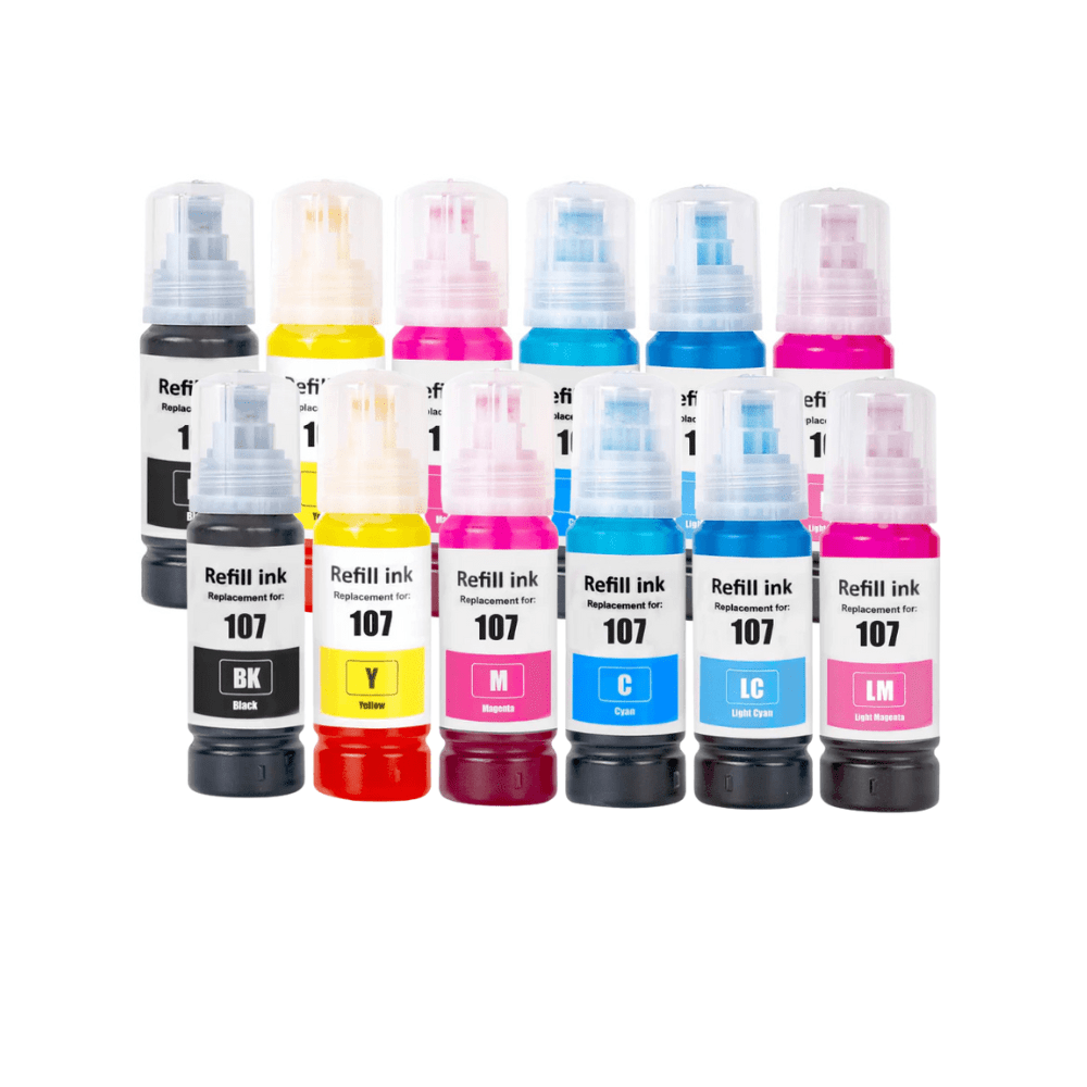 Pakke Sæt Epson 107  2x6 Farver Bk- - - -lm-lc  Alternativ  840 Ml