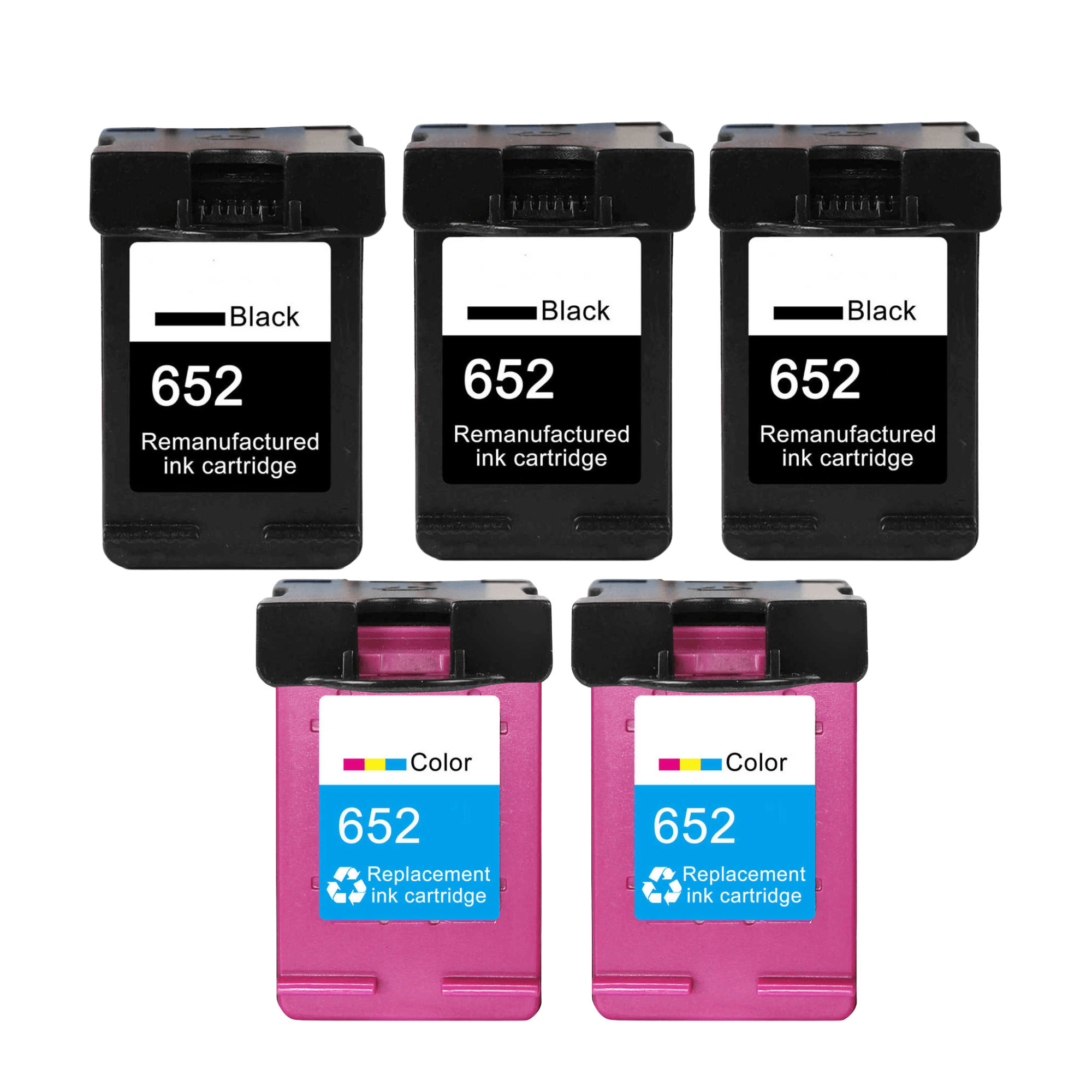 Pakke Sæt Hp 652     Sort    Farver  Alternativ  90 Ml