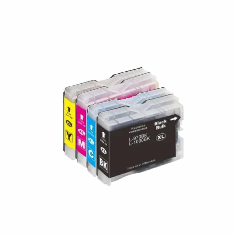 Rabatpakke Brother Lc970   Farver Bk- - -  Kompatibel Lc970 82ml