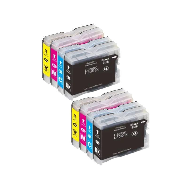 Rabatpakke Brother Lc970       Farver Bk- - -   Kompatibel Lc970 164ml