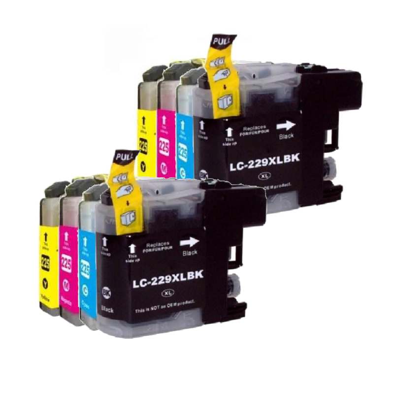 Rabatpakke Brother Lc229    225        Farver Bk- - -  Kompatibel Lc229    600 Sider