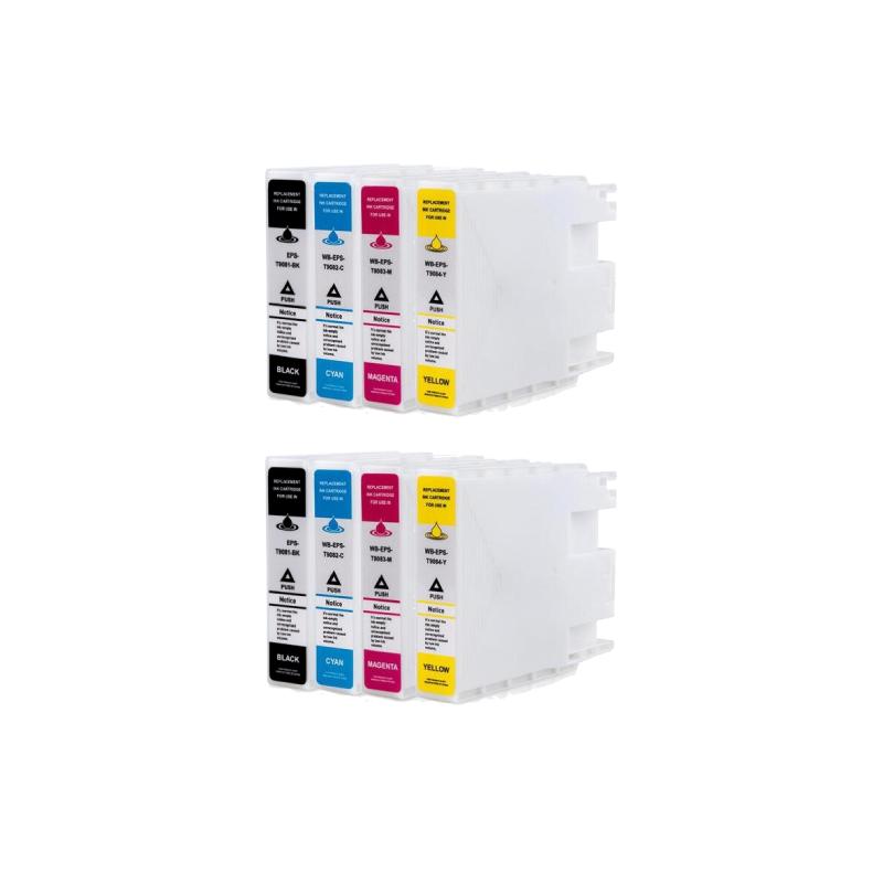 Rabatpakke Epson T9081-t9084     Bk- - -  Stk Blækpatron Kompatibel C13t908140-  34 000 Sider