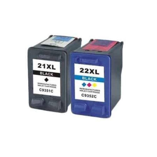 Rabatpakke Hp 21    22  Sort   Farve   Stk  Blækpatroner Kompatibel 21  36ml