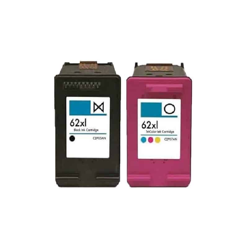 Rabatpakke Hp 62      Sort     Farve Kompatibel Hp 62  35ml