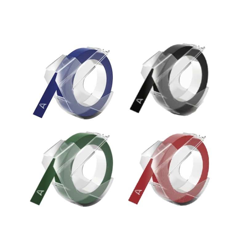 Rabatpakke   Stk Dymo 3d Hvid På Farver Tape Kompatibel   Mm
