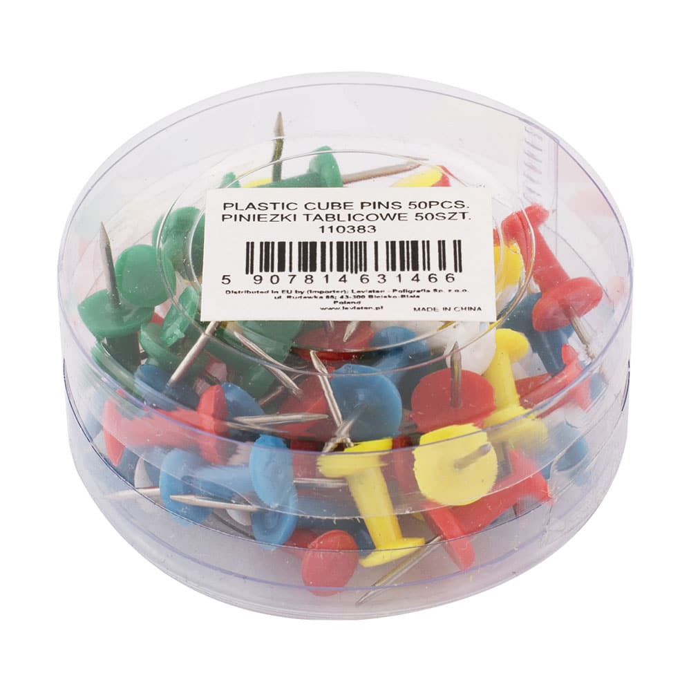 Tegnestifter Push Pins   Assorterede Farver  50 Stk