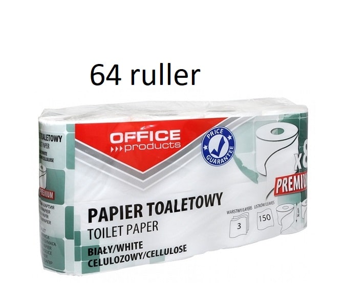 Toiletpapir  -lags 64 Stk Med 150 Ark Pr  Rulle