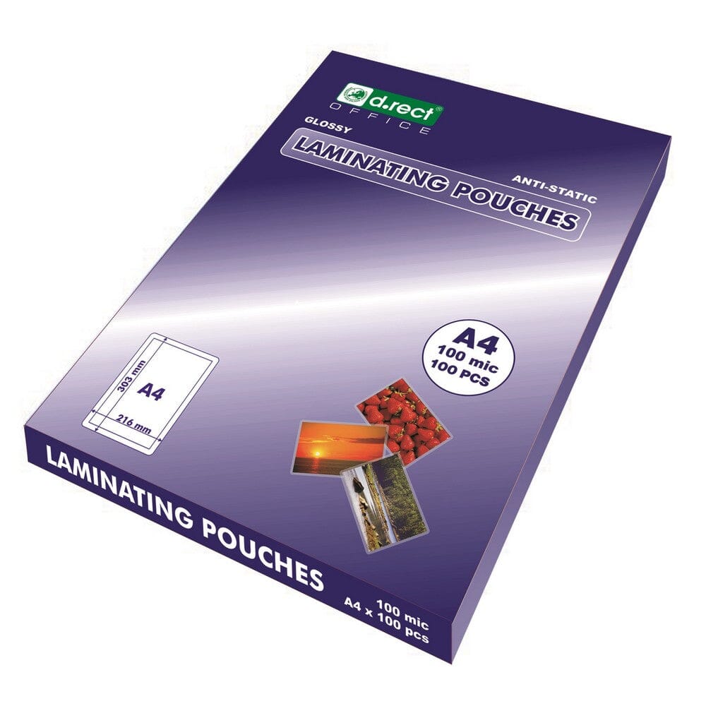Lamineringslommer A4 100mic 100 Stk   Pakken