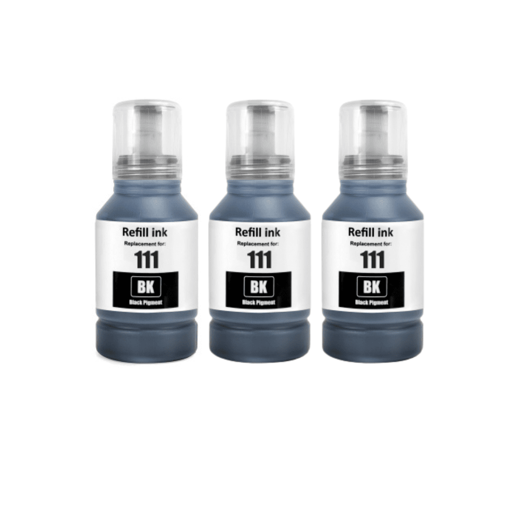 Pakkes Sæt Epson 111 Sort Refill 3stk  360 Ml C13t03m140  Alternativ